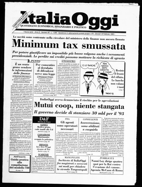 Italia oggi : quotidiano di economia finanza e politica